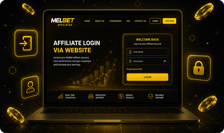 MelBet Affiliate Login via Laptop